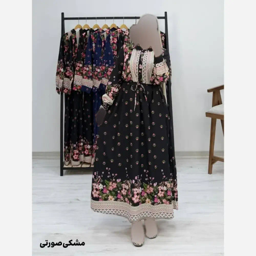 پیراهن ساحلی لاله فلور نخ زنانه فری سایز سورمه ای مشکی قرمز مشکی صورتی