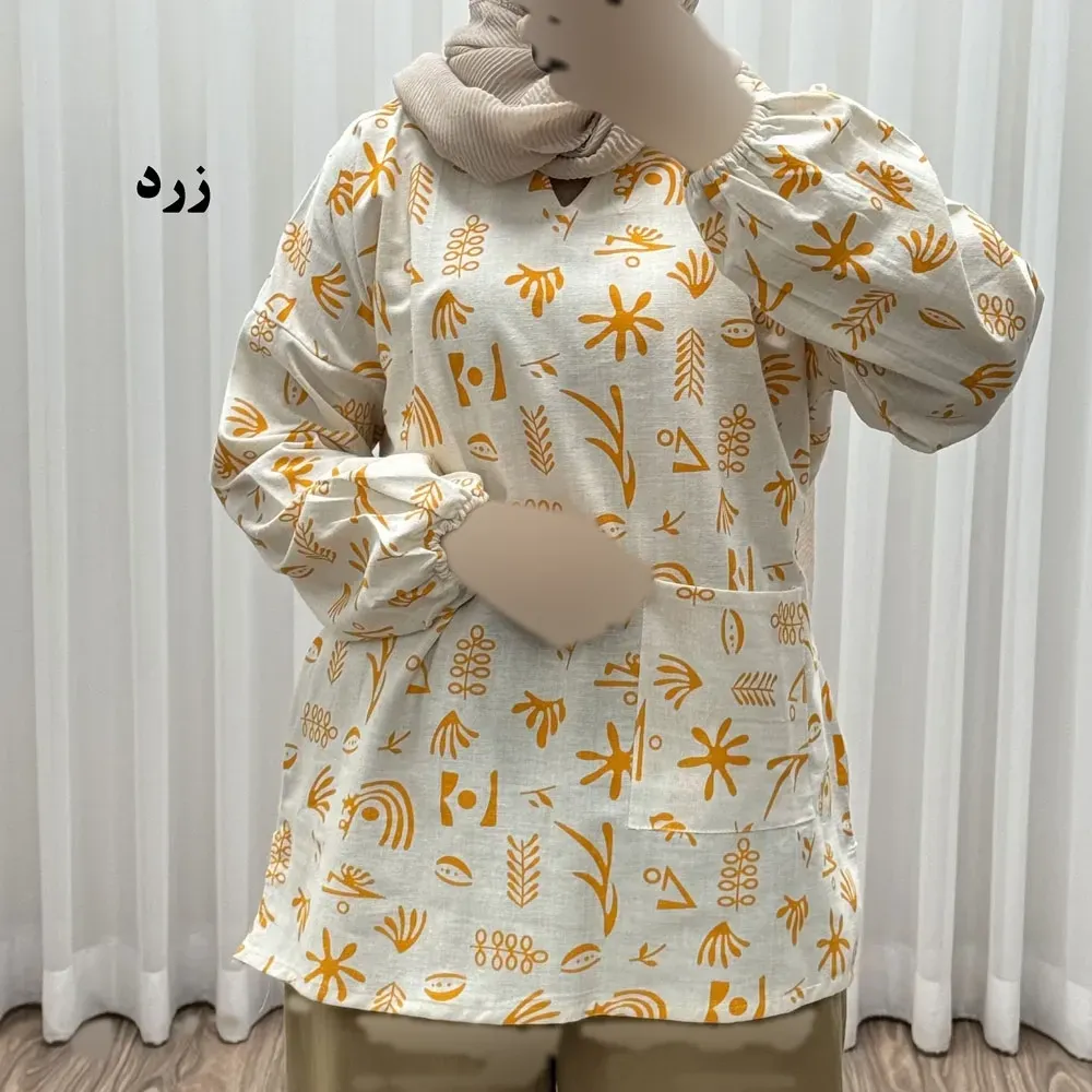 مانتو جلوبسته لینن فری سایز تا 50 کد 1819 زنانه چهارفصل تنخور راحت