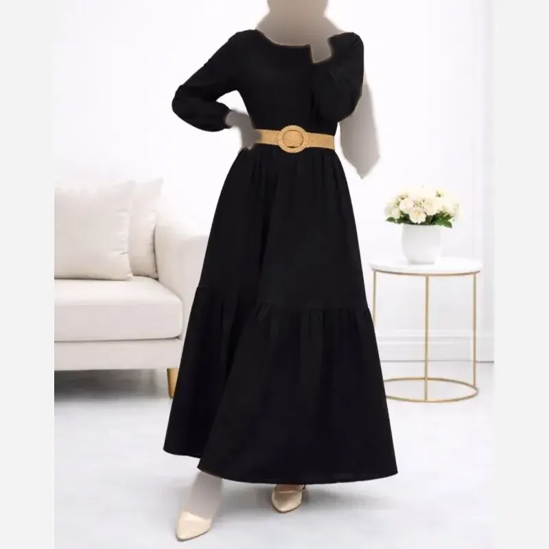 پیراهن ململ طرح آیدا یقه گره ای سایز 38 تا 48