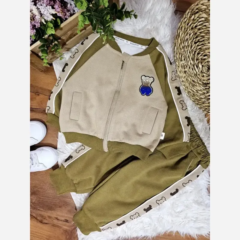 سه تیکه لباس بچه گانه مدل پاندا دورس ضخیم اسپرت دخترانه و پسرانه سایز 1 تا 3 سال و نیم