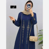 مانتو زنانه مزونی دلبر یقه هفت ایستاده جنس شانتون صوفیا جودن سایز بزرگ