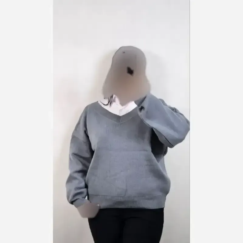 بلوز بافت زنانه یقه هفت نخ آکریل ترک فری سایز