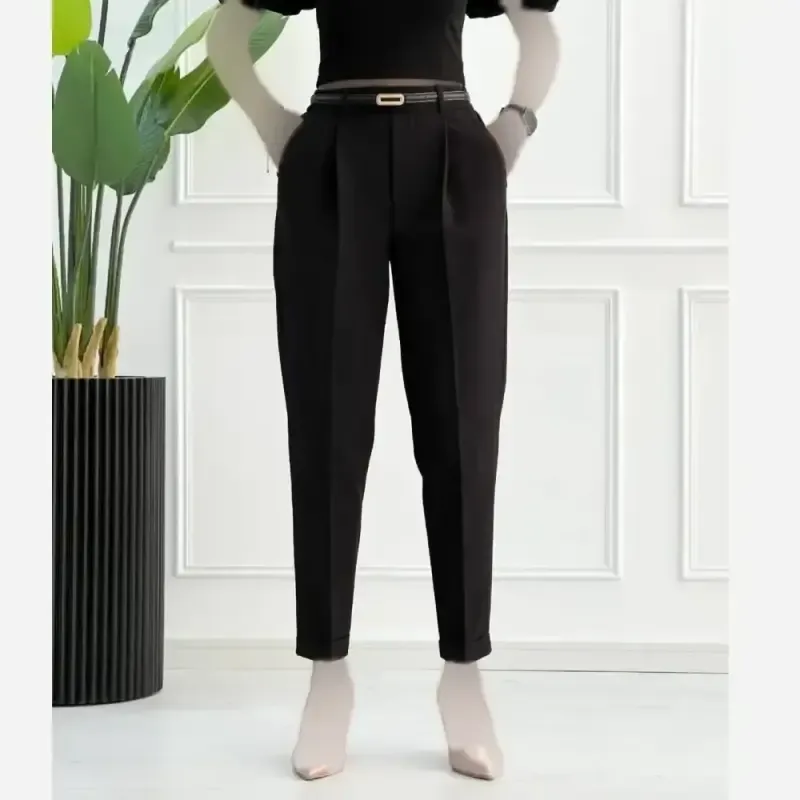 شلوار کرپ مام استایل پاکتی دابل گرم بالا سایز 42 تا 50