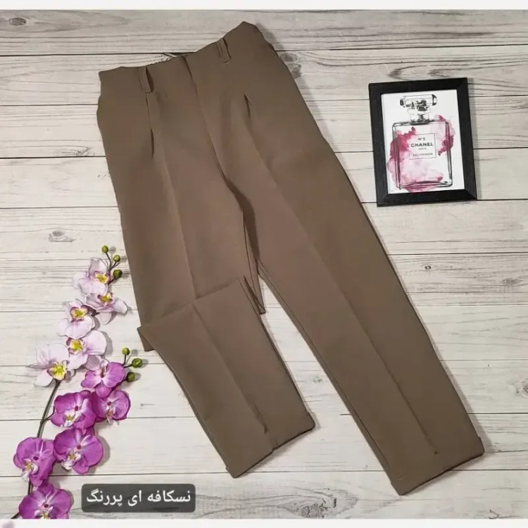 شلوار کرپ مام استایل پاکتی دابل گرم بالا سایز 42 تا 50