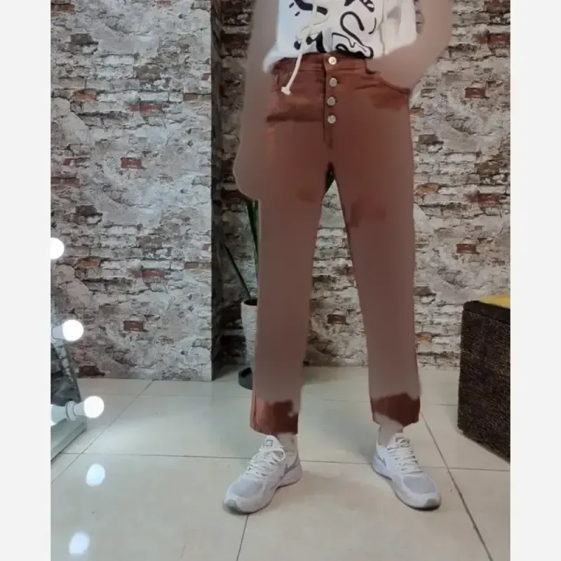 شلوار جین رنگی مام استایل ترک سایز 29 تا 31