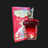 عطر زنانه فرگرنس ورد مدل کازاموراتی بوکت آیدل قرمز ادوپرفیوم حجم 100 میل طبع گرم و شیرین شرقی چوبی