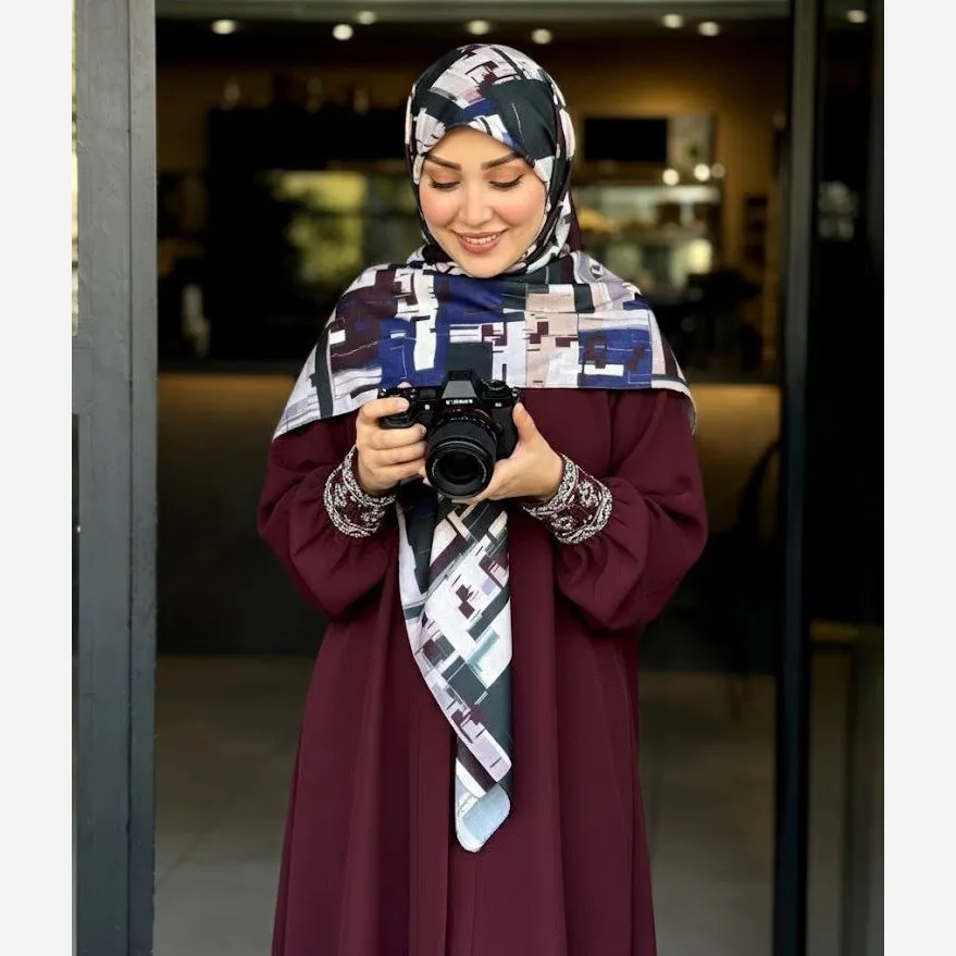 روسری نخ طرح شایلی هندسی کاربردی