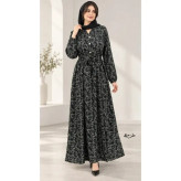 پیراهن آسلین زنانه طرحدار الیزه سایزبندی 1 و 2