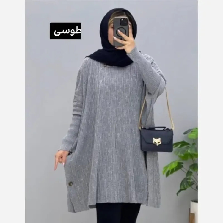 مانتو پانچ بافت تراکم بالا فری سایز مناسب سایز 40 تا 54