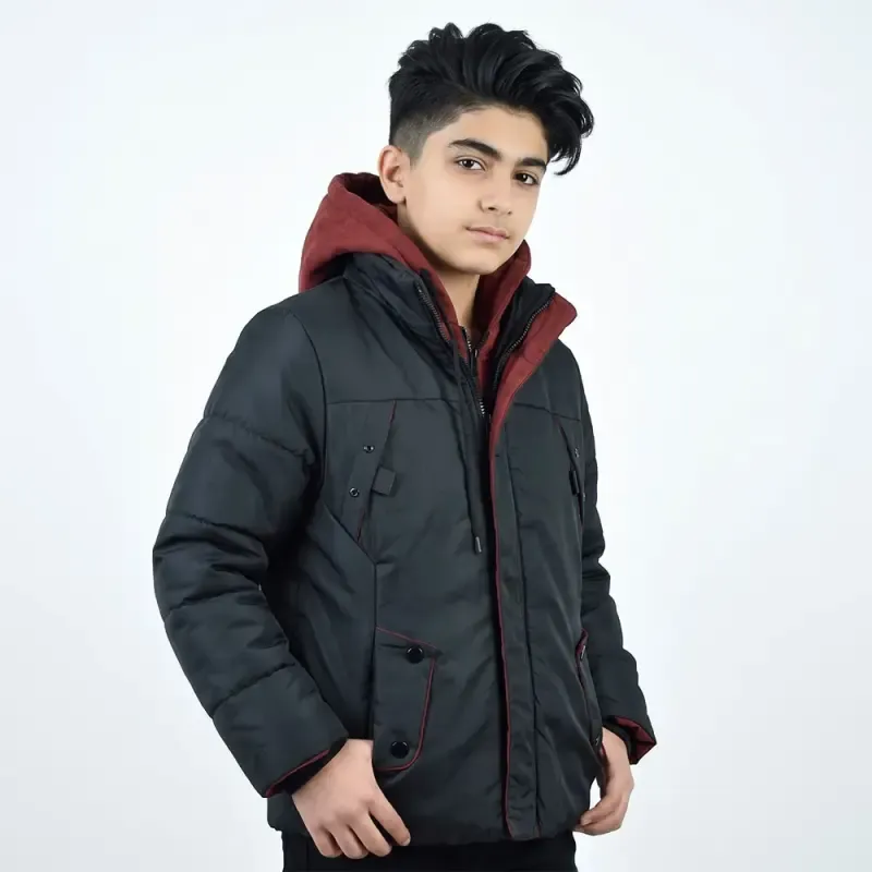کاپشن برزنتی پسرانه مشکی