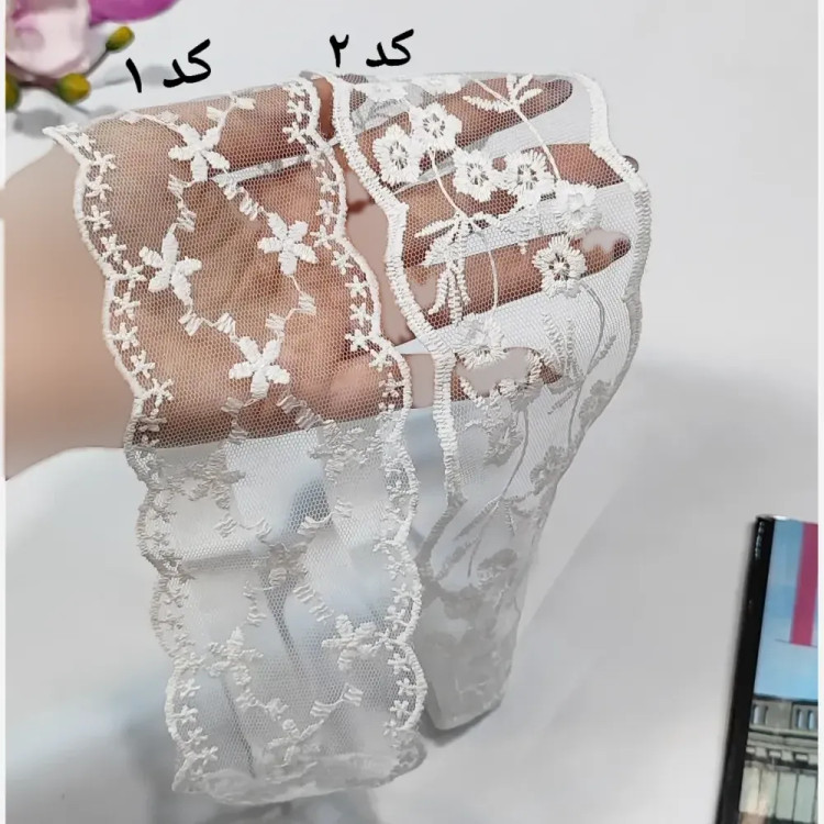 هدبند گیپوری زنانه و دخترانه تل گیپور ترند گلدوزی شده