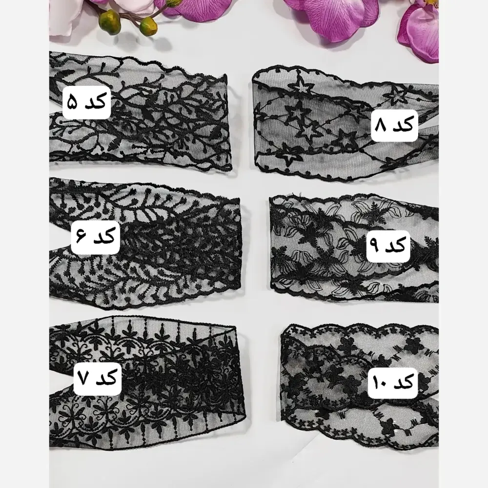 هدبند گیپوری زنانه و دخترانه تل گیپور ترند گلدوزی شده